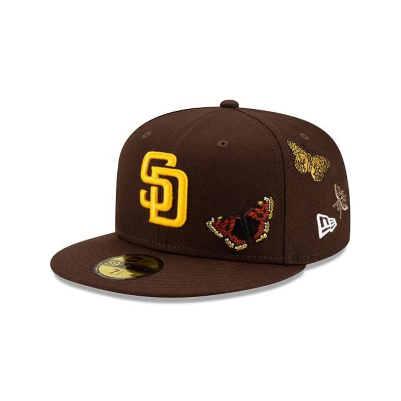 MLB San Diego Padres X Felt 59Fifty Fitted (KAN0456) - Brown New Era Caps